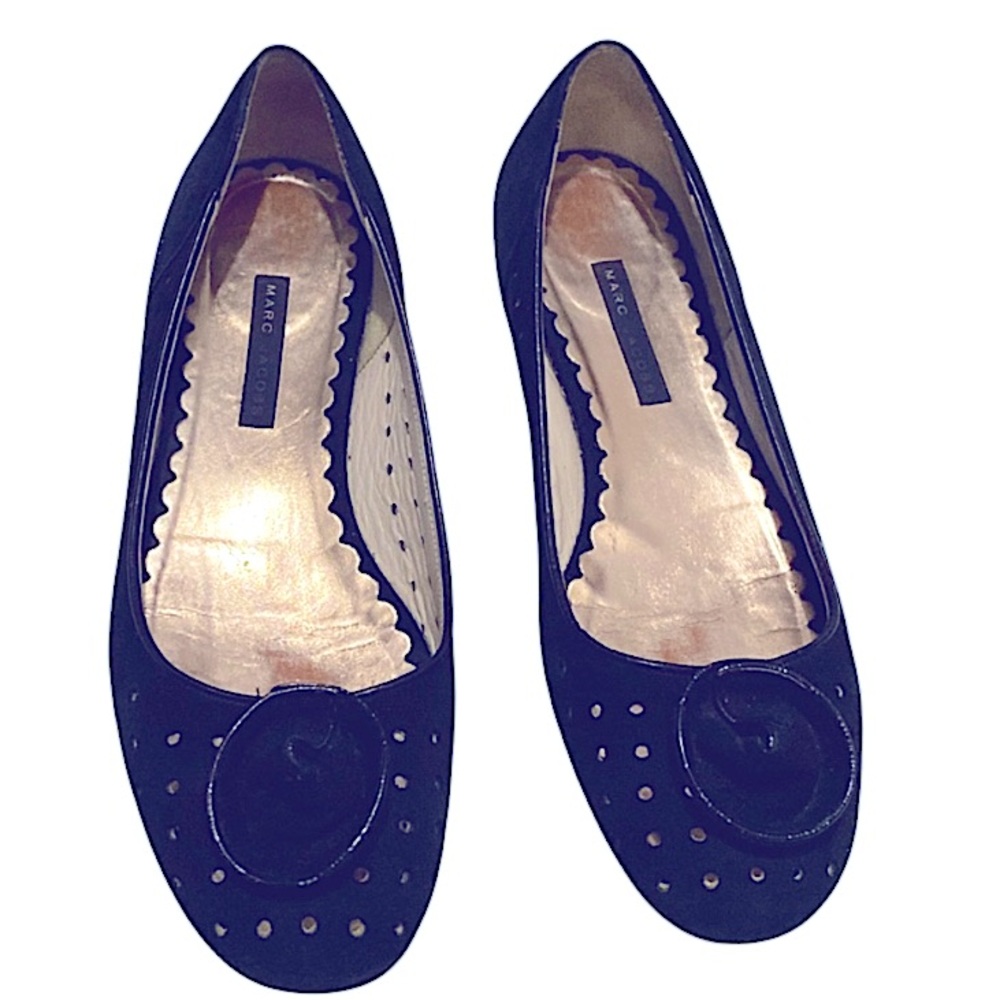 Marc Jacobs Suede Black Flat Loafer’s Shoes Size 7.5M